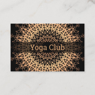 9. Yoga Centre, yoga, sports, Golden mandala Business Card