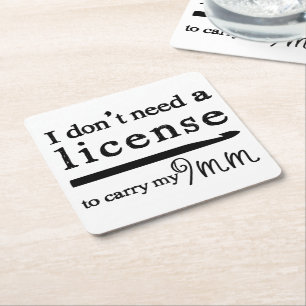 9mm Crochet Hook License • Crafts Glass Coaster