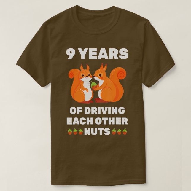 9th 9Year Wedding Anniversary Funny Couple For Him T-Shirt (Design Front)