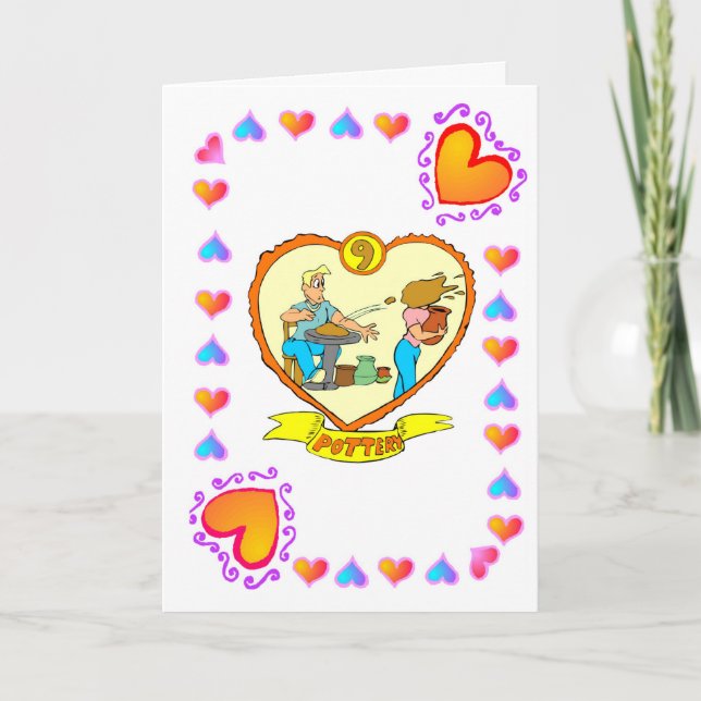 9th Anniversary - Pottery Card (Front)