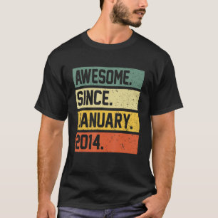 9th Birthday 9 Year Old Awesome Since January 201 T-Shirt