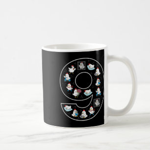 9th Birthday 9 Year Old Chicken Boys Girls Farmer  Coffee Mug