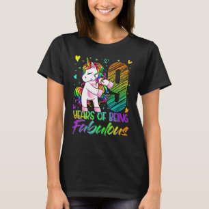 9th Birthday  9 Year Old Girl Flossing Unicorn Par T-Shirt