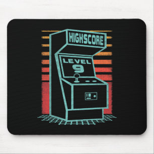9th Birthday 9 Year Old Retro Gamer Level Up Unloc Mouse Pad