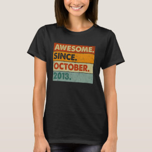 9th Birthday  9 Years Old Awesome Since October 20 T-Shirt