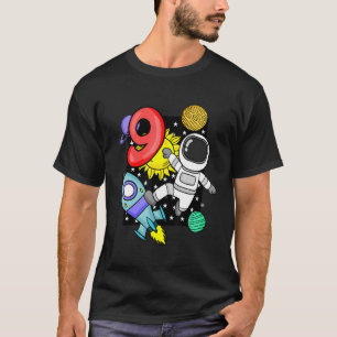 9th Birthday - Astronaut Birthday Boy - nine years T-Shirt