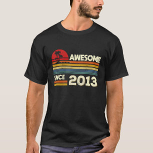 9th Birthday Awesome Since 2013 Vintage 9 Years Ol T-Shirt