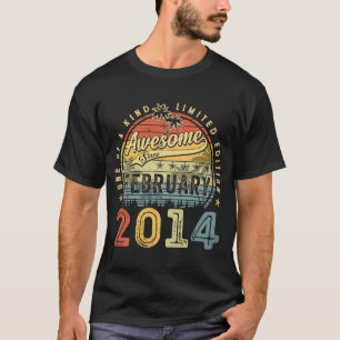 9th Birthday Awesome Since February 2014 9 Year O T-Shirt