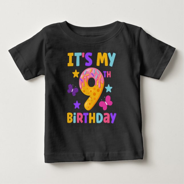 9th Birthday Baby T-Shirt (Front)