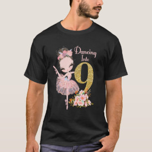 9th Birthday Ballerina Party Ballet Dancer Outfit T-Shirt