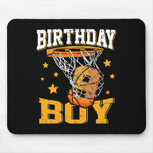 9th Birthday Basketball Boy 9 Year Old Basketball  Mouse Pad (Front)