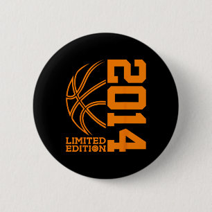 9th BIRTHDAY BASKETBALL LIMITED EDITION 2014 6 Cm Round Badge