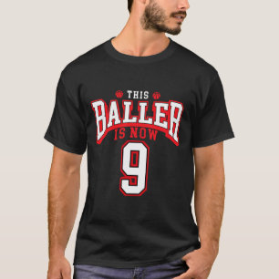 9th Birthday Basketball Lover 9 Years Old Bday T-Shirt