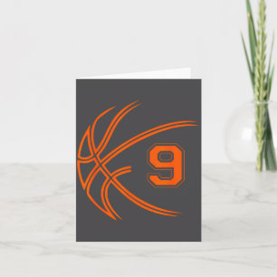 9th Birthday Basketball Nine 9 Years Old Boys Kids Card