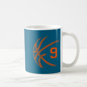 9th Birthday Basketball Nine 9 Years Old Boys Kids Coffee Mug