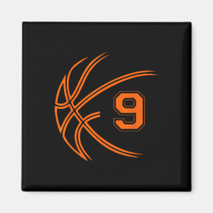 9th Birthday Basketball Nine 9 Years Old Boys Kids Magnet
