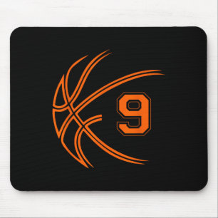 9th Birthday Basketball Nine 9 Years Old Boys Kids Mouse Pad