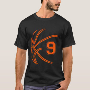 9th Birthday Basketball Nine 9 Years Old Boys Kids T-Shirt