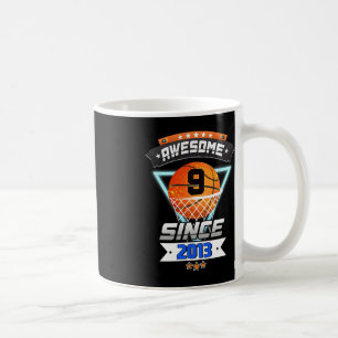 9th Birthday Basketball Player 9 Years Old Boy Gi Coffee Mug