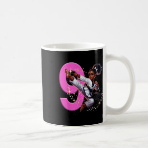 9th Birthday Black Girl Martial Arts Party Taekwon Coffee Mug