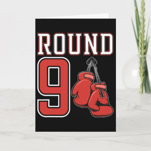 9th Birthday Boxing Boy 9 Year Old Boxer Bday Part Card