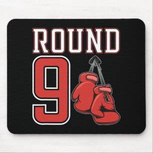 9th Birthday Boxing Boy 9 Year Old Boxer Bday Part Mouse Pad