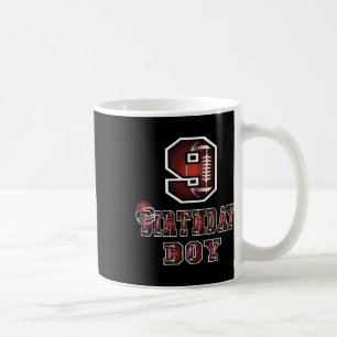 9th Birthday Boy 9 Years Old Footbyll Lover Theme Coffee Mug