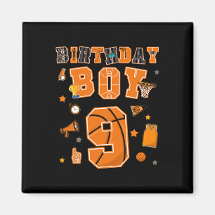 9th Birthday Boy 9 Yr Sketll Party Nine Years Old Magnet
