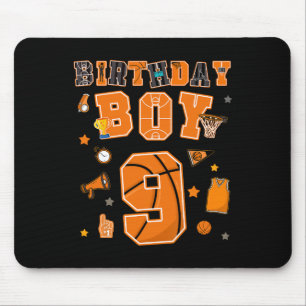 9th Birthday Boy 9 Yr Sketll Party Nine Years Old Mouse Pad
