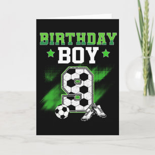9th Birthday Boy Soccer 9 Year Old Sport 9yr Boys  Card