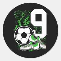 9th Birthday Boys 9 Years Soccer Football Player B