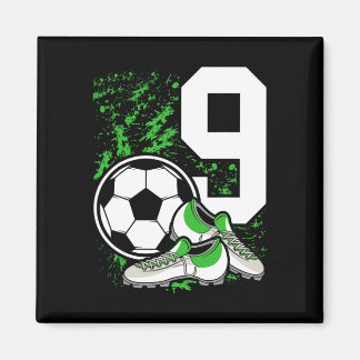 9th Birthday Boys 9 Years Soccer Football Player B Magnet