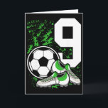 9th Birthday Boys 9 Years Soccer Footll Player Bir Card<br><div class="desc">9th Birthday Boys 9 Years Soccer Footll Player Birthday</div>