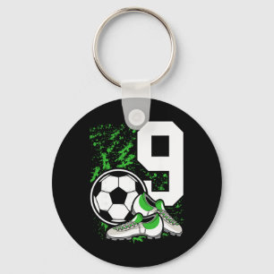 9th Birthday Boys 9 Years Soccer Footll Player Bir Key Ring