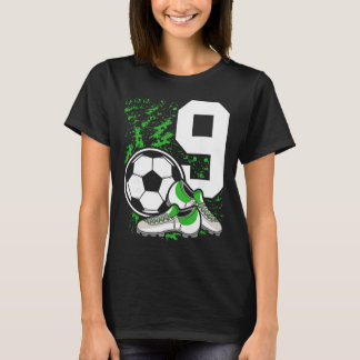 9th Birthday Boys 9 Years Soccer Footll Player Bir T-Shirt