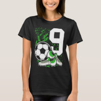 9th Birthday Boys 9 Years Soccer Footll Player Bir