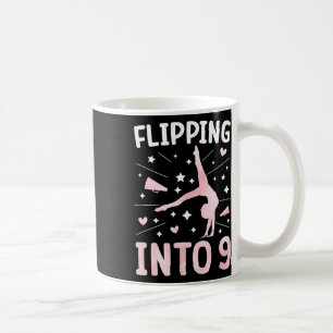 9th Birthday Cheerleading Girl Nine Year Old Cheer Coffee Mug