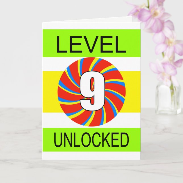 9th Birthday Computer Gamer Card (Orchid)