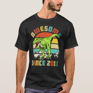 9th Birthday Dinosaur 9 Year Old Boy Awesome Since T-Shirt