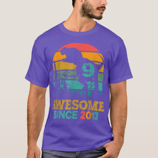 9th Birthday Dinosaur 9 Year Old Boys Awesome Sinc T-Shirt