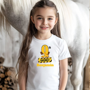 9th Birthday Dump Druck construction theme Party  T-Shirt