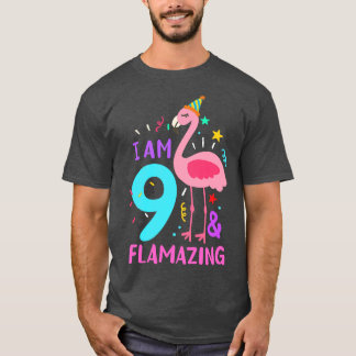9th Birthday Flamingo T-Shirt