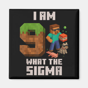 9th Birthday Funny Gamer Pixel 9 Bday Gamer Boys Magnet