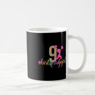 9th Birthday Girl Cheerleader Rainbow Cheerleading Coffee Mug