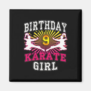 9th Birthday Girl - Karate 9 Years Old Magnet