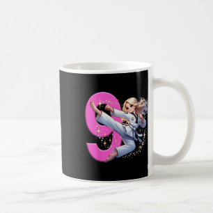 9th Birthday Girl Martial Arts Party Taekwondo Kar Coffee Mug