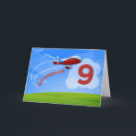 9th Birthday, Grandson, Red Aeroplane Card<br><div class="desc">Zoom in for birthday greetings for your grandson on his 9th birthday! He will love this special card that says grandson on the front.</div>