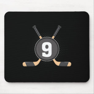 9th Birthday Ice Hockey 9 Years Old Themed Birthda Mouse Pad