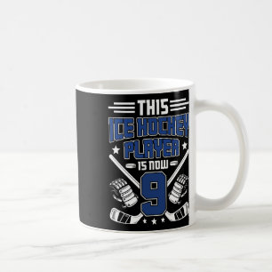 9th Birthday Ice Hockey Boy Nine Year Old Ice Hock Coffee Mug