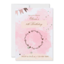 9th Birthday Invitation